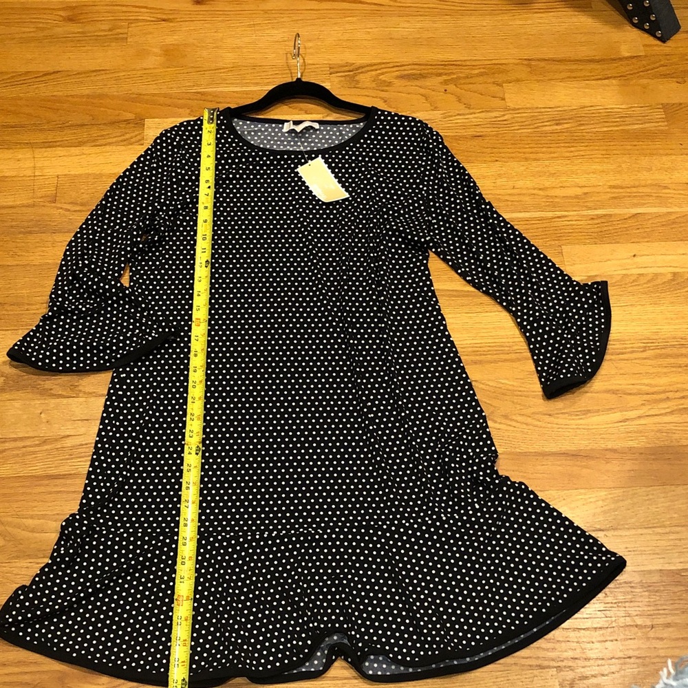 New with tag. Michael Michael Kors Black Dress with White Polka Dots - Picture 6 of 9